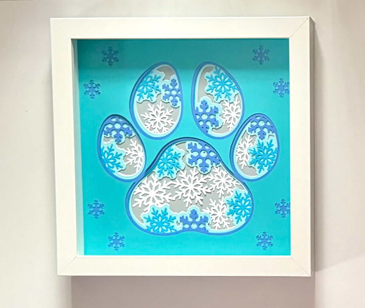 Always Be Kind layered paper shadow box - 8x8 - Black Frame