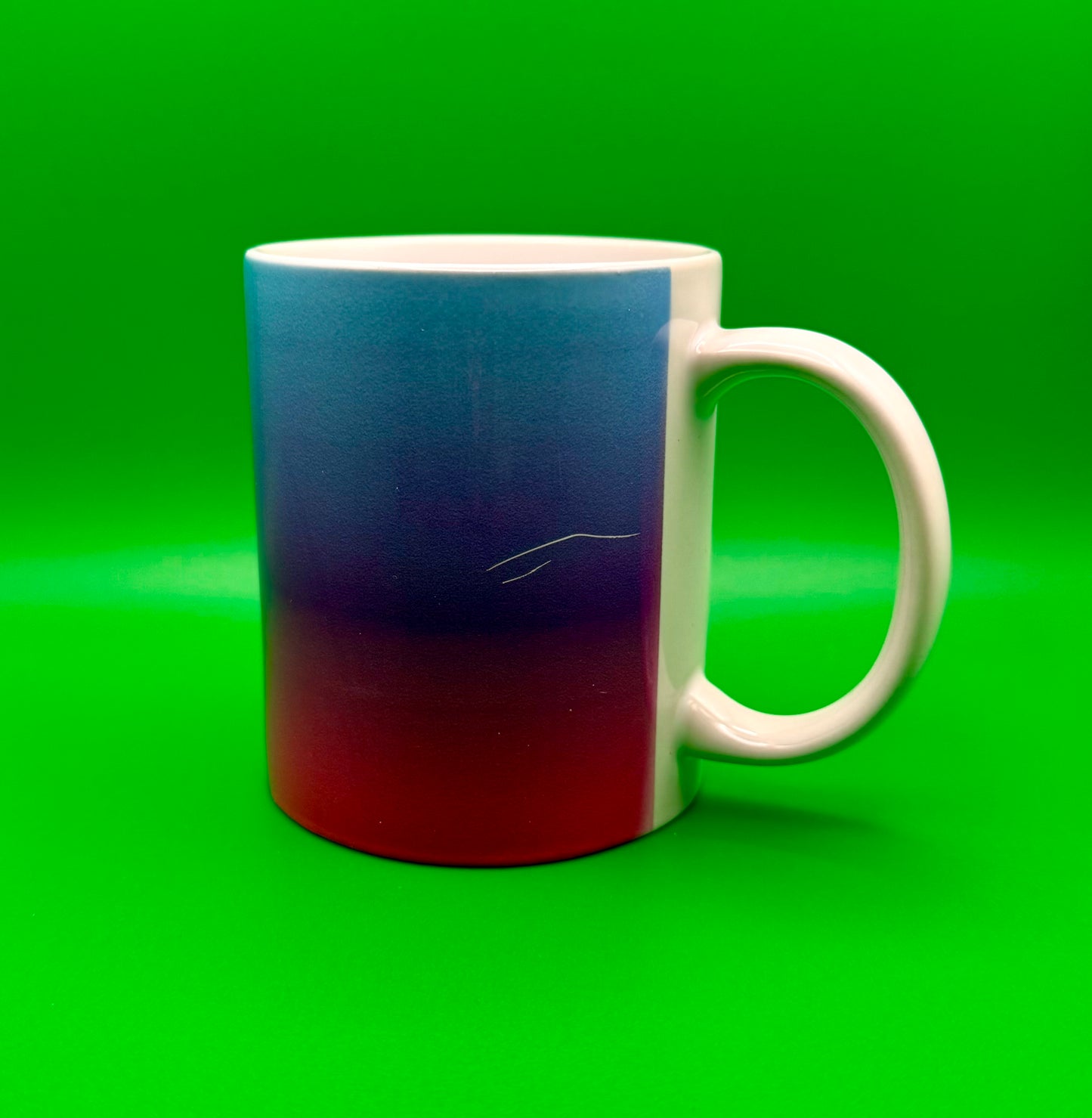 “Perfectly Imperfect” Ombré Mug – Blue to Pink, 12 oz