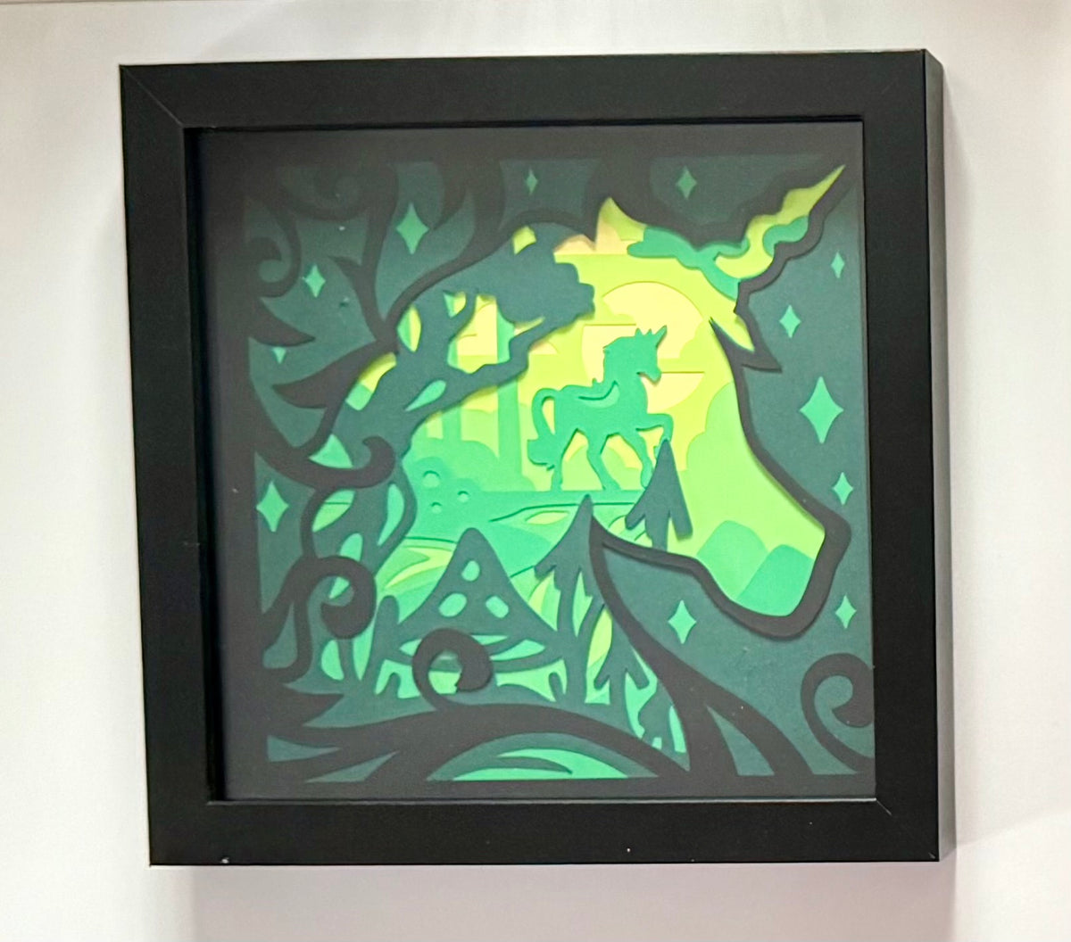 Always Be Kind layered paper shadow box - 8x8 - Black Frame